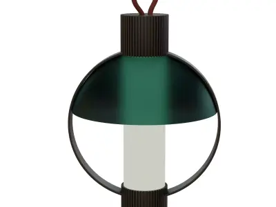 Stylized Hanging Lamp 3D Model Free low-poly 3D model