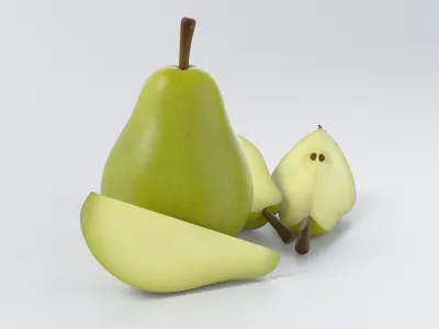 Cartoon Pear 3D model