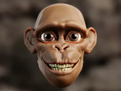 cartoon monkey 3D model