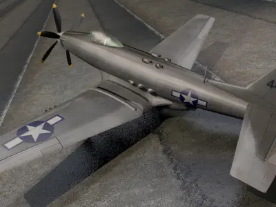 Fisher P-75 Eagle 3D model