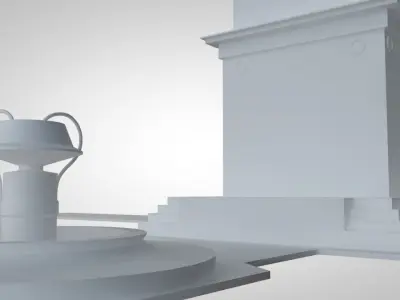 GHANA BLACK STAR SQUARE Low-poly 3D model