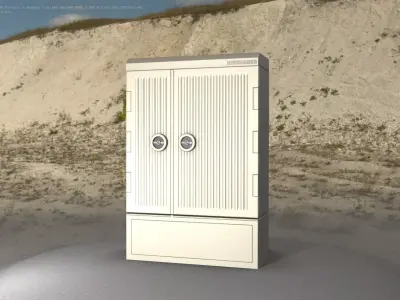 Electrical Distribution Cabinet 155 Low-poly 3D model