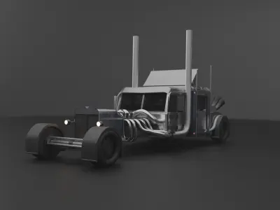 Heavy american truck 3D model