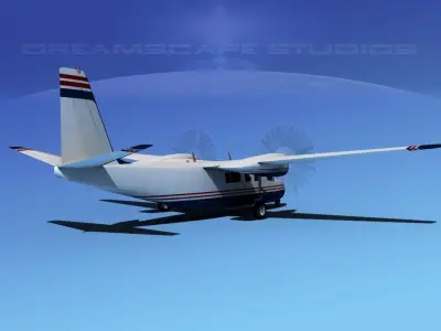 Rockwell Turbo Commander 690 V14 3D model