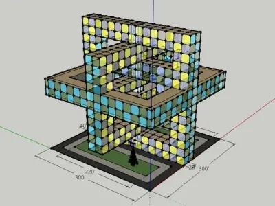 Tangle Complex Low-poly 3D model