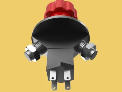 EMERGENCY BUTTON DISCONNECT CUT OFF KILL SWITCH ALTERNATOR 3D model