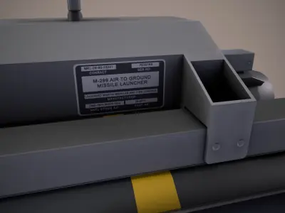 AGM-114 Hellfire Missile Launcher X4 Low-poly 3D model