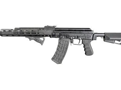 AK-74M Custom v1 Low-poly 3D model