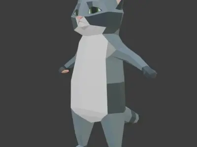 Meow-Meow Gangnam Style Low-poly 3D model
