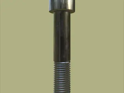 Steel Stained M12 Torx T55 Cap Bolt with PBR 4K 3D model