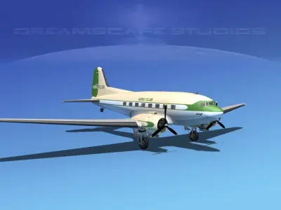 Douglas DC-3 Aero Club 3D model