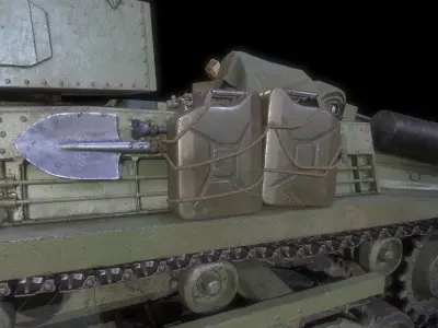 40M and 41M Turan tank Low and Highpoly Low-poly 3D model