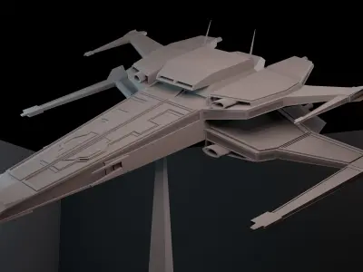 X-wing low poly star wars fighter Free low-poly 3D model