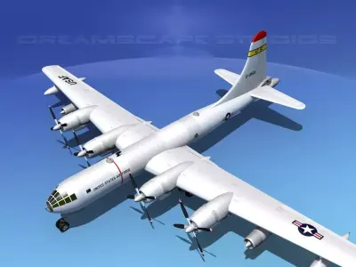 Boeing KB-50 Superfortress Tanker V02 3D model