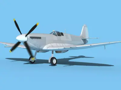 Supermarine Spitfire MK XII V00 3D model