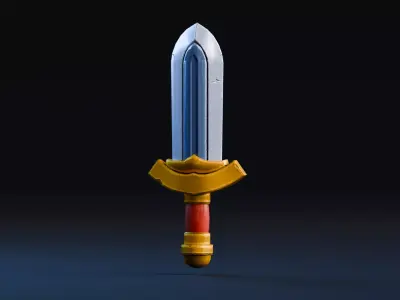 Low poly - Stylized Game Items - Sword Low-poly 3D model