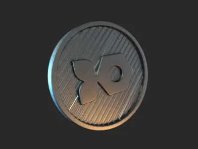 high details Crypto Ironfish coin 3d model 3D model