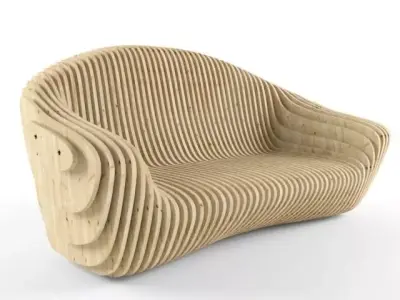 Parametric bench Free 3D model