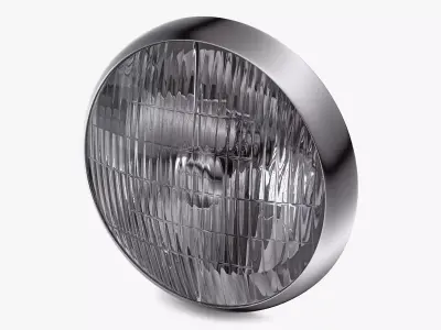 Classic Round Headlight v 2 3D model