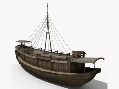 Chinese Old ship 04 3D model