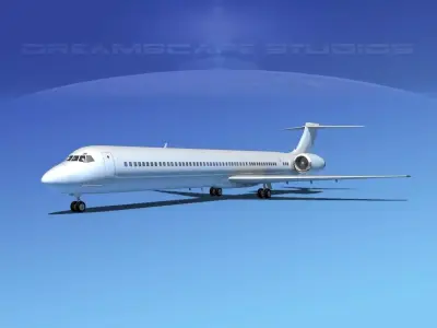 Douglas MD-80 Unmarked 3 3D model