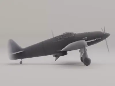 Kawasaki Ki-61 Hien Tony Fighter Japan WWII 1942 3D print model