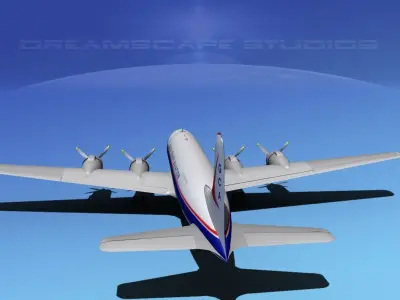 Douglas DC-7C Gulf Coast 3D model
