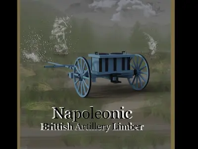 Napoleonic era British artillery Limber 3D model