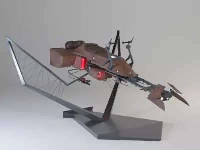 Speeder Bike from The Mandalorian Free 3D model