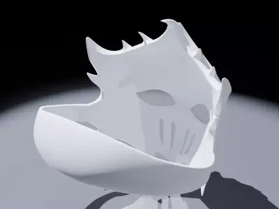 Dark Gothic Knight Mask 3D Model 3D model