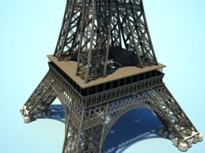 Eiffel Tower High Detailed 3D model