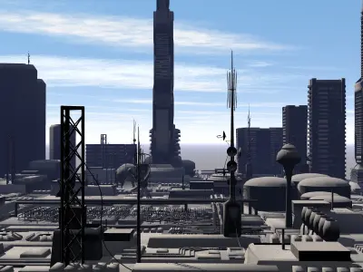 Keppler 22 Colonial City 3D model