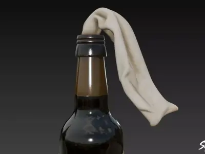 Molotov Plain Low-poly 3D model