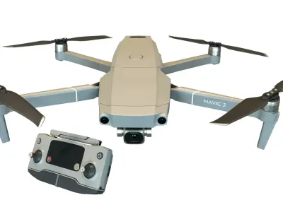 3D DJI MAVIC 2 PRO Low-poly 3D model