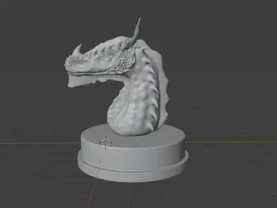 dragon head for 3D print 3D print model