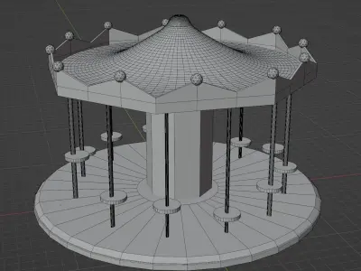 Carosuel for Funfair Free low-poly 3D model
