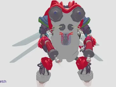 armored drone destroyer 3D model