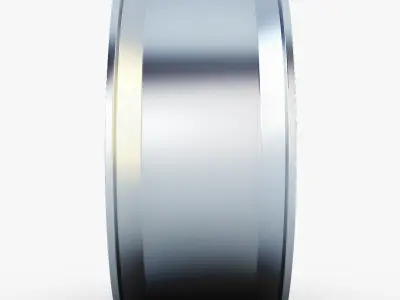 Style 128 wheel silver Mid Poly Low-poly 3D model