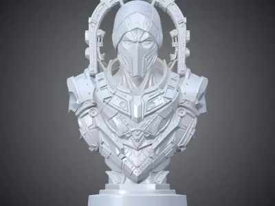 Cyberpunk Ninja Assassin Bust PM-446 3D print model