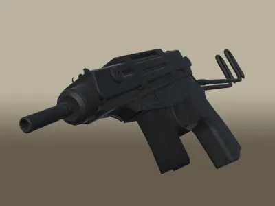 Mini Machine Pistol Low-poly 3D model