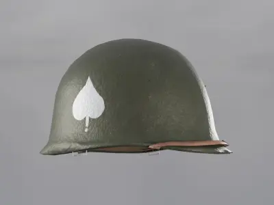 World War 2 US M1 Helmet Low-poly 3D model