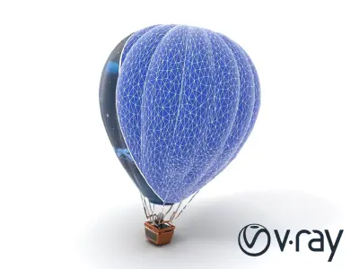 Celestial-Themed Hot Air Balloon Model Pack Low-poly 3D model