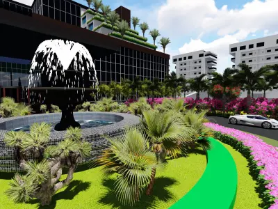 3d model of hotel all sources file revit sketchup 3D model