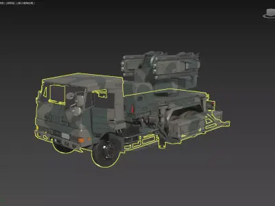 Rigged Japan Type 81 Tan-SAM System 3D model