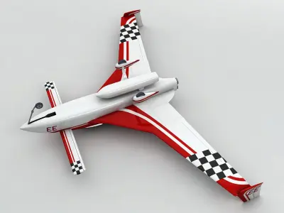 Long-EZ Rocket Racer Aircraft Low-poly 3D model