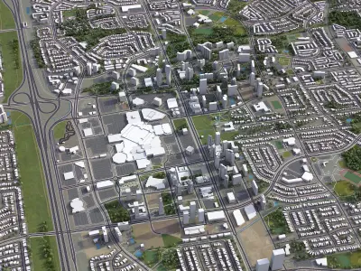Mississauga Low-poly 3D model
