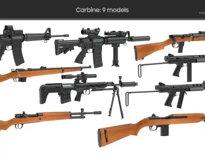 100 Firearms High-Poly Collection Vol 1 3D model
