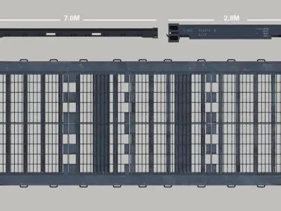 5 SUBD Military Shipping Elements 3D model