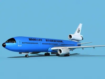 McDonnell Douglas MD-11 Braniff 3D model