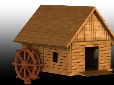 Water mill Free 3D model